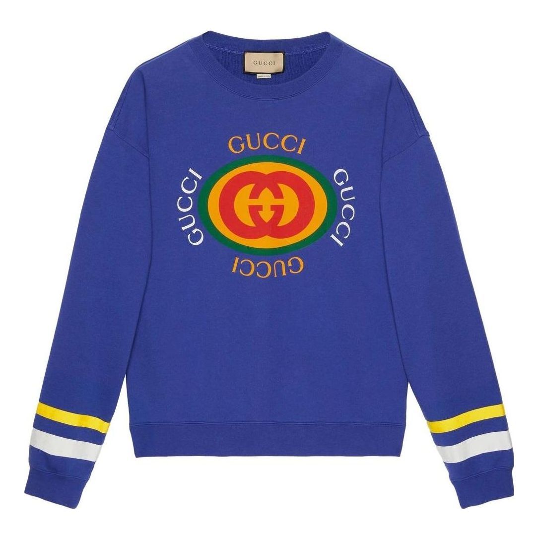 GUCCI Cotton Jersey Sweatshirt 'Blue' 747809-XJFL8-4120 sold by KicksCrew