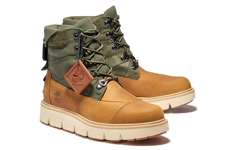 (WMNS) Timberland Raywood 6 Inch EK+ Waterproof Boots 'Wheat Nubuck with Green' A42HP231 sold by KicksCrew product image thumbnail 2