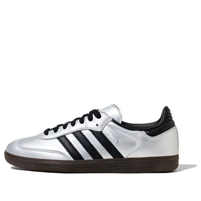 (WMNS) adidas Samba OG 'Silver Metallic Black Gum' JI4218 sold by KicksCrew