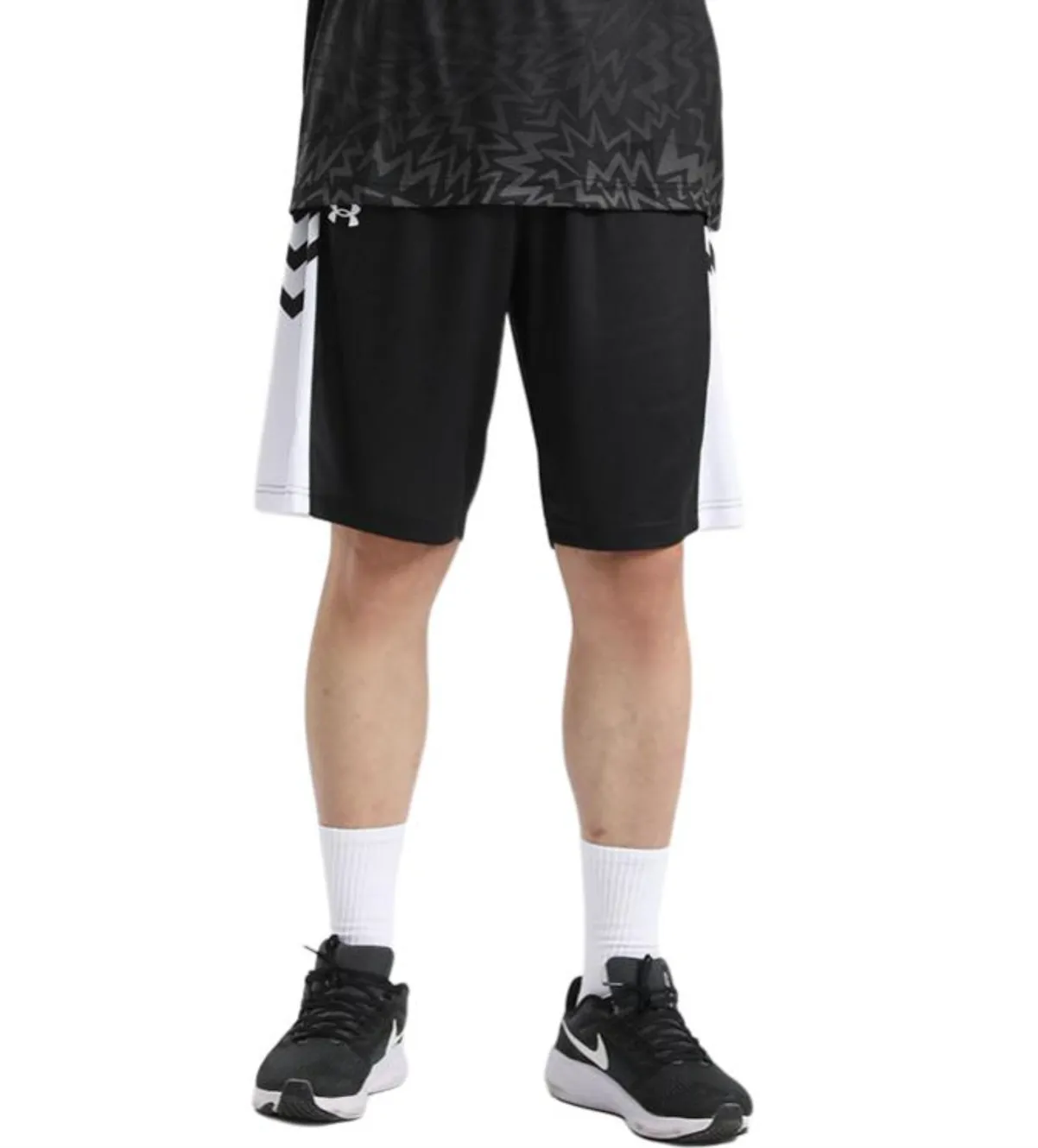 Under Armour Training Basketball Shorts 'Black White' 24500208-001 sold by KicksCrew product image thumbnail 2