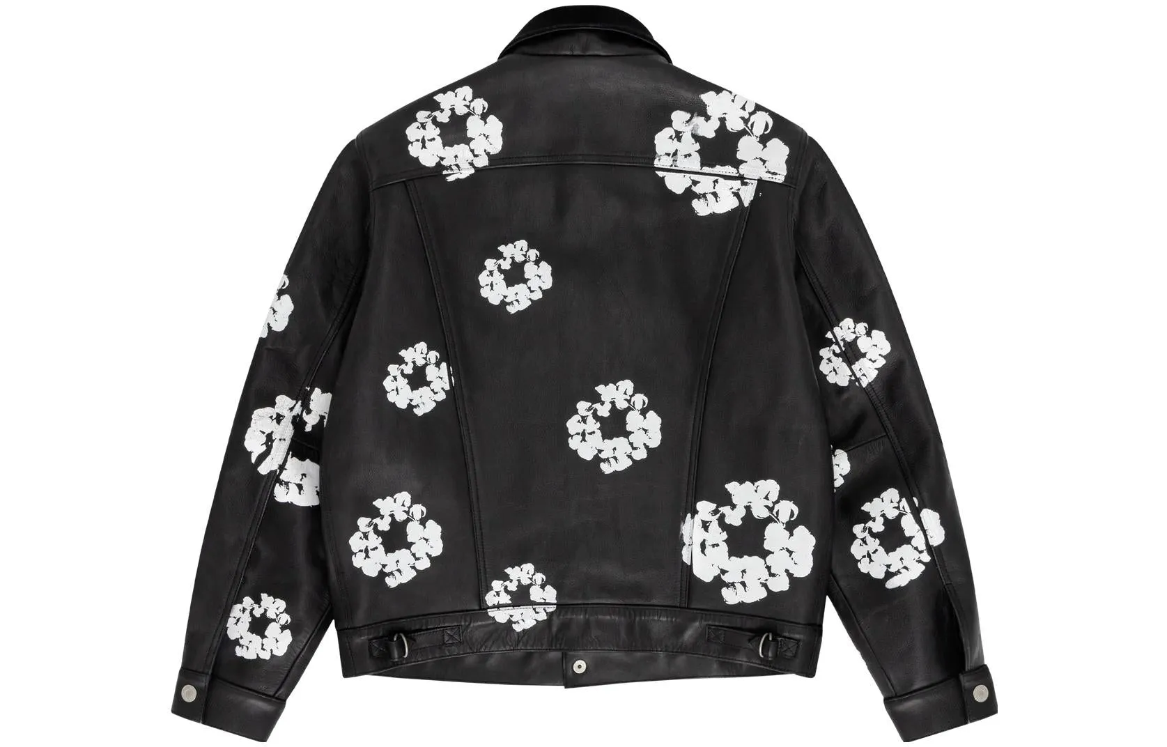 Denim Tears x Levi's FW23 Leather Cotton Wreath Type Iii Jacket 'Black' A5613-0000 sold by KicksCrew product image thumbnail 2