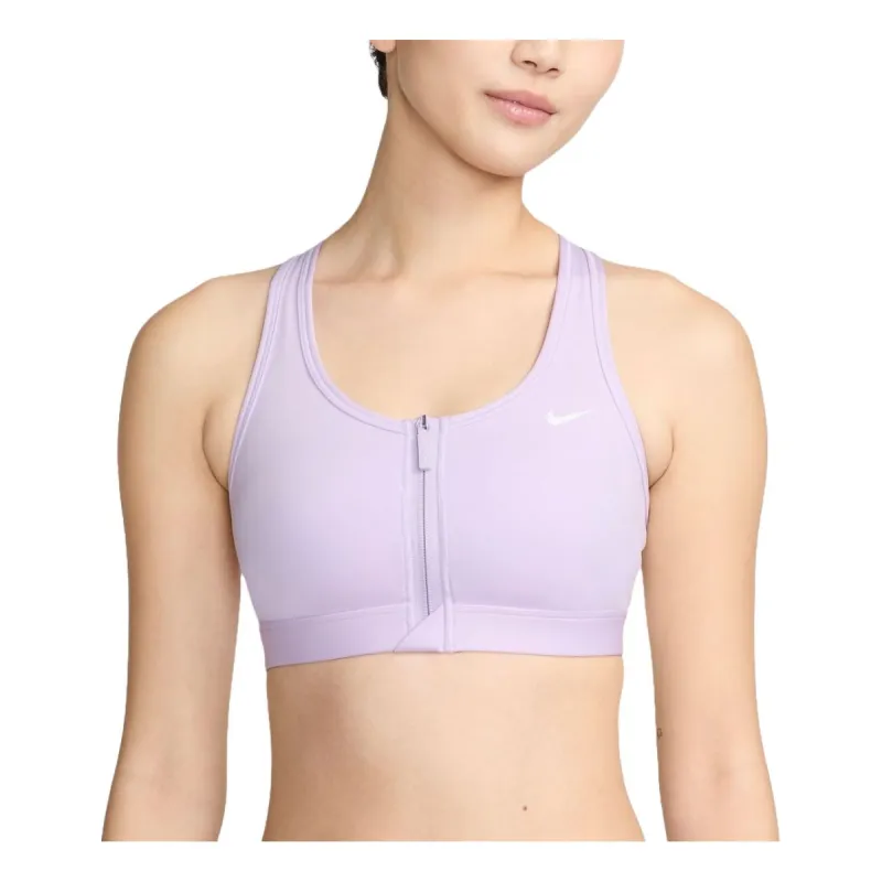 (WMNS) Nike Swoosh Front Zip Medium Support Padded Sports Bra 'Violet Mist' FN2732-511 sold by KicksCrew