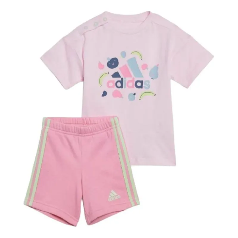(TD) adidas Essentials Allover Print T-shirt Set 'Pink' IS2680 sold by KicksCrew