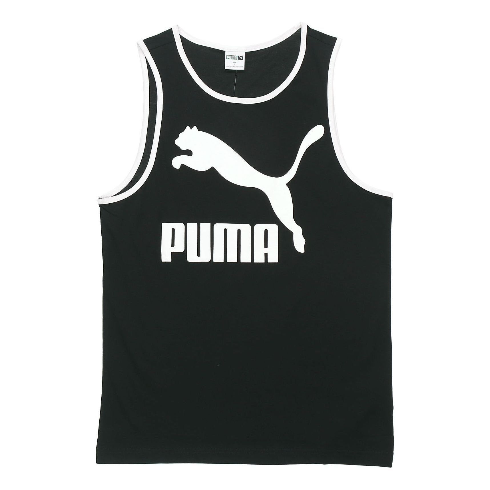 Puma Classics Logo Tank 'Black White' 597456-01 sold by KicksCrew