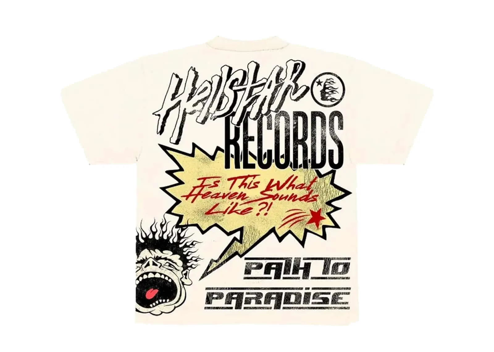 Hellstar Records T-Shirt 'Cream White' HSRC722 sold by KicksCrew product image thumbnail 2