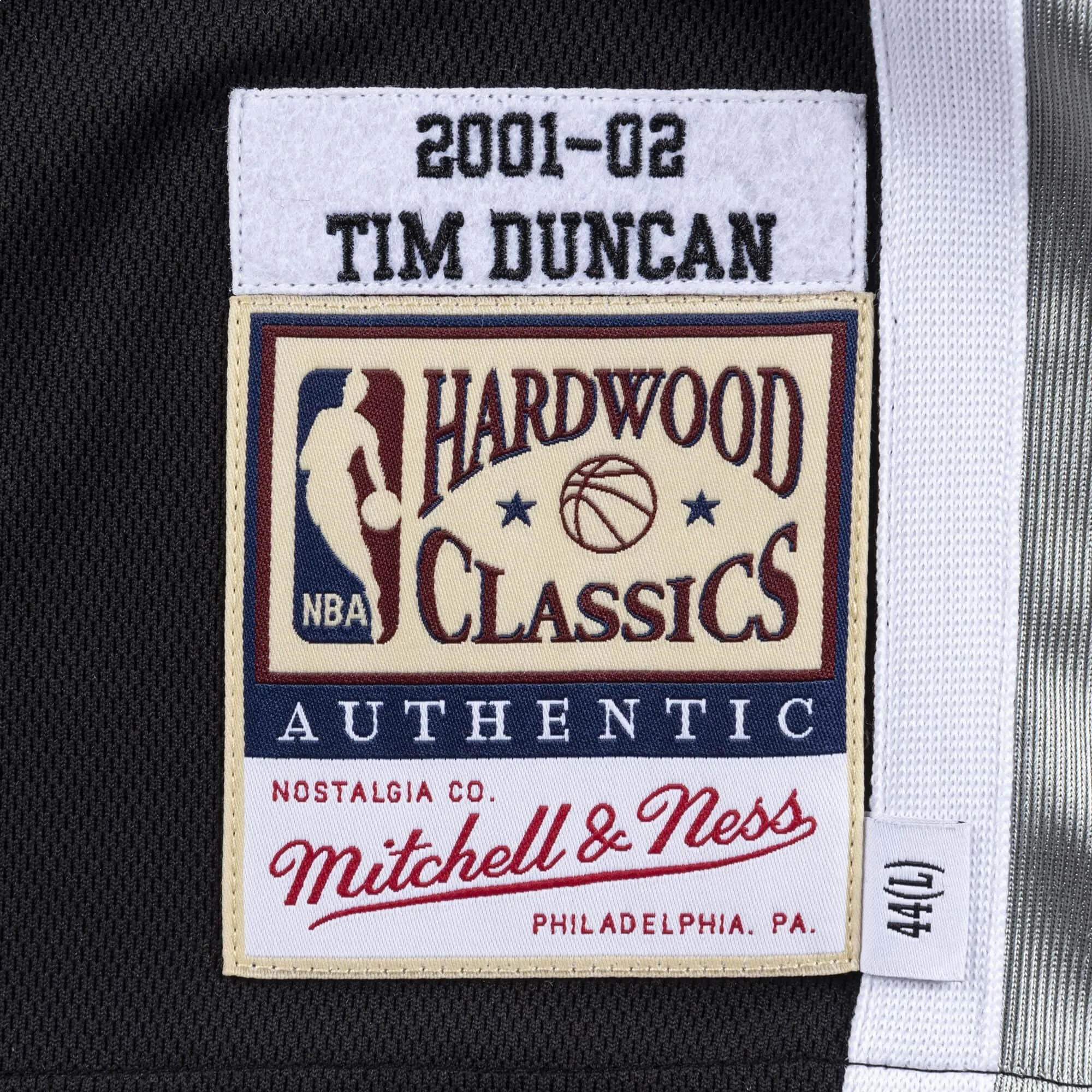 Mitchell & Ness x NBA San Antonio Spurs 2001-02 Jerseys 'Tim Duncan 21' AJY4GS18456-SASBLCK01TDU sold by KicksCrew product image thumbnail 3