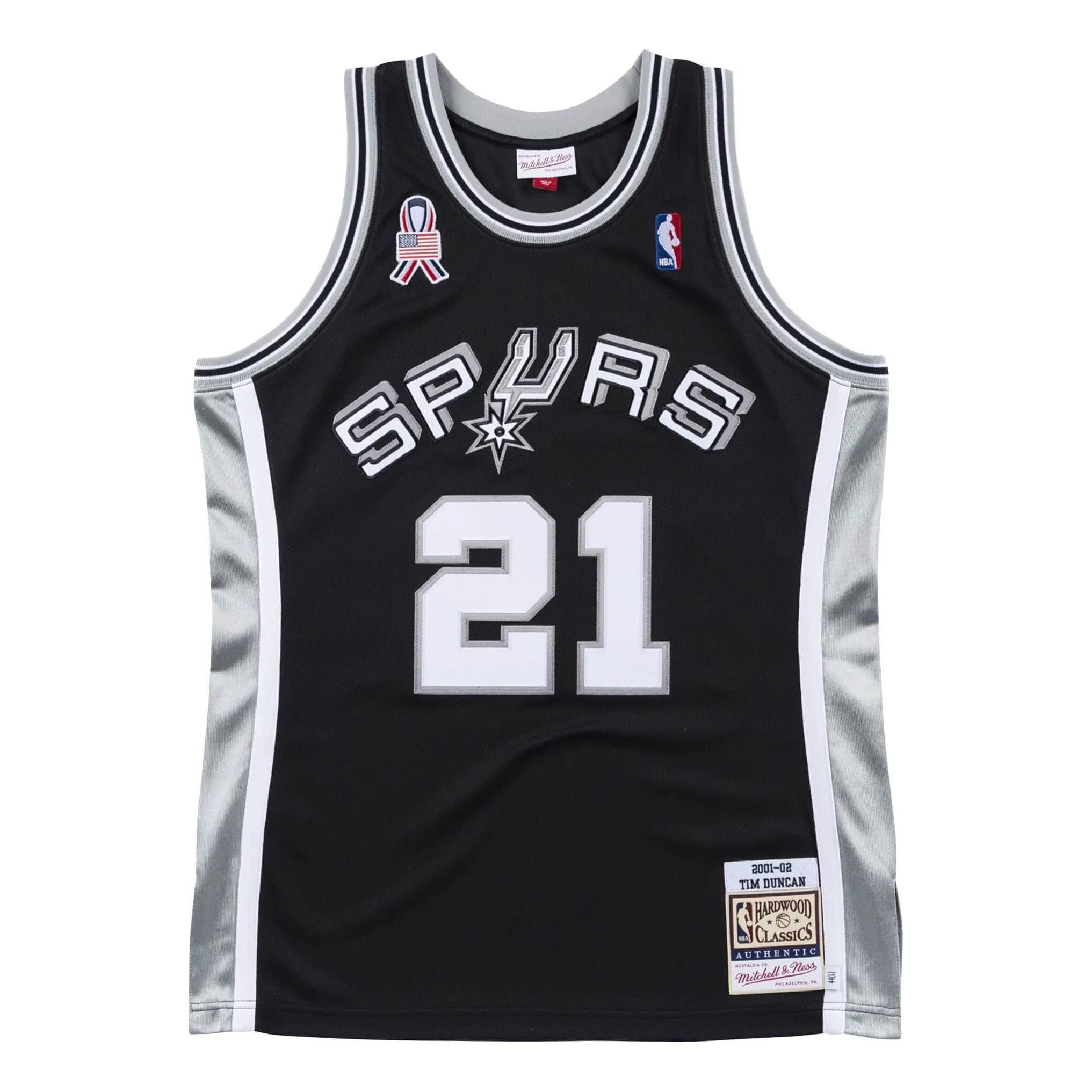 Mitchell & Ness x NBA San Antonio Spurs 2001-02 Jerseys 'Tim Duncan 21' AJY4GS18456-SASBLCK01TDU sold by KicksCrew