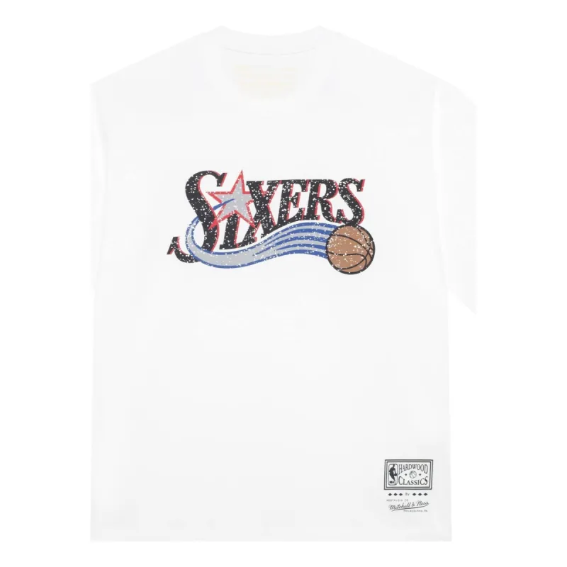 Mitchell & Ness x NBA Philadelphia 76ers T-shirt 'White' MNJYSST230092-WHITE sold by KicksCrew