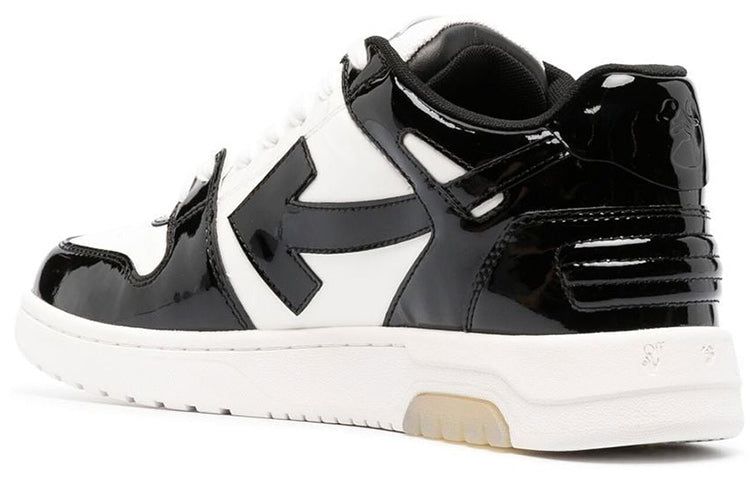 Off-White Out Of Office Low-Top Patent Sneaker 'Black White' OMIA189F22LEA0060110 sold by KicksCrew product image thumbnail 4