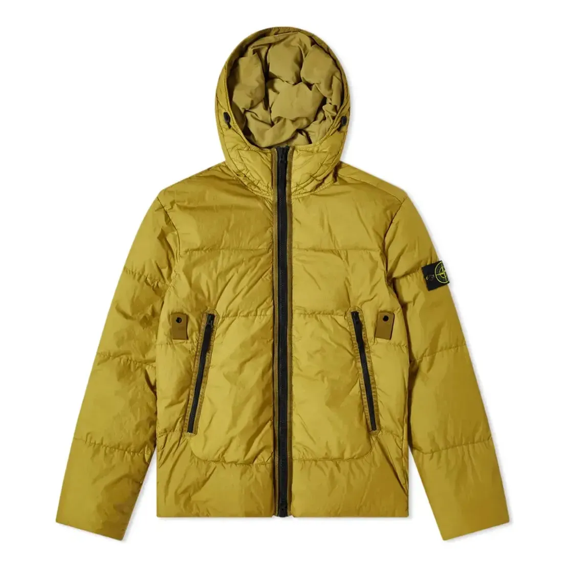 STONE ISLAND Garment Dyed Crinkle Reps Hooded Down Jacket 'Bark' 751540123-V0098 sold by KicksCrew