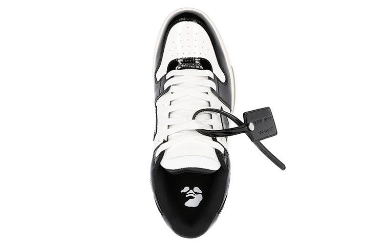 Off-White Out Of Office Low-Top Patent Sneaker 'Black White' OMIA189F22LEA0060110 sold by KicksCrew product image thumbnail 3