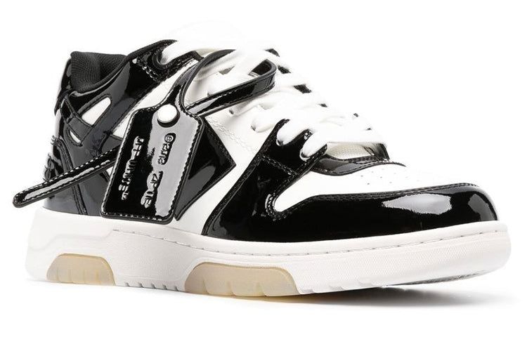 Off-White Out Of Office Low-Top Patent Sneaker 'Black White' OMIA189F22LEA0060110 sold by KicksCrew product image thumbnail 2