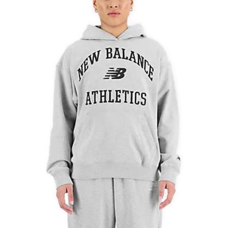 (WMNS) New Balance Athletics Varsity Oversized Fleece Hoodie 'Grey' WT33550-AG sold by KicksCrew product image thumbnail 2