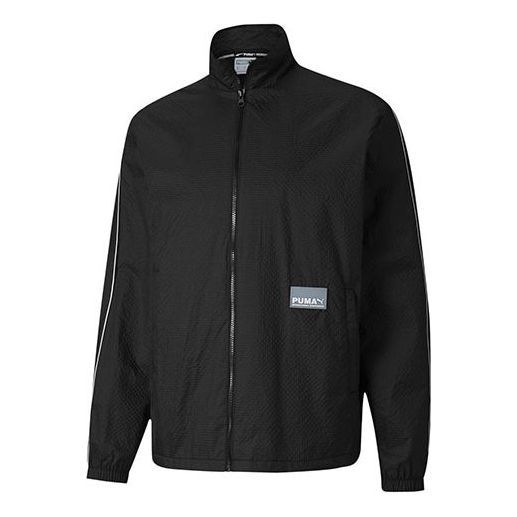 PUMA Sportswear Fit Long Sleeve Brand Logo Running Jacket 'Black' 599338-01 sold by KicksCrew