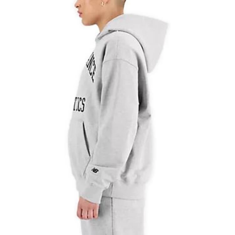 (WMNS) New Balance Athletics Varsity Oversized Fleece Hoodie 'Grey' WT33550-AG sold by KicksCrew product image thumbnail 4