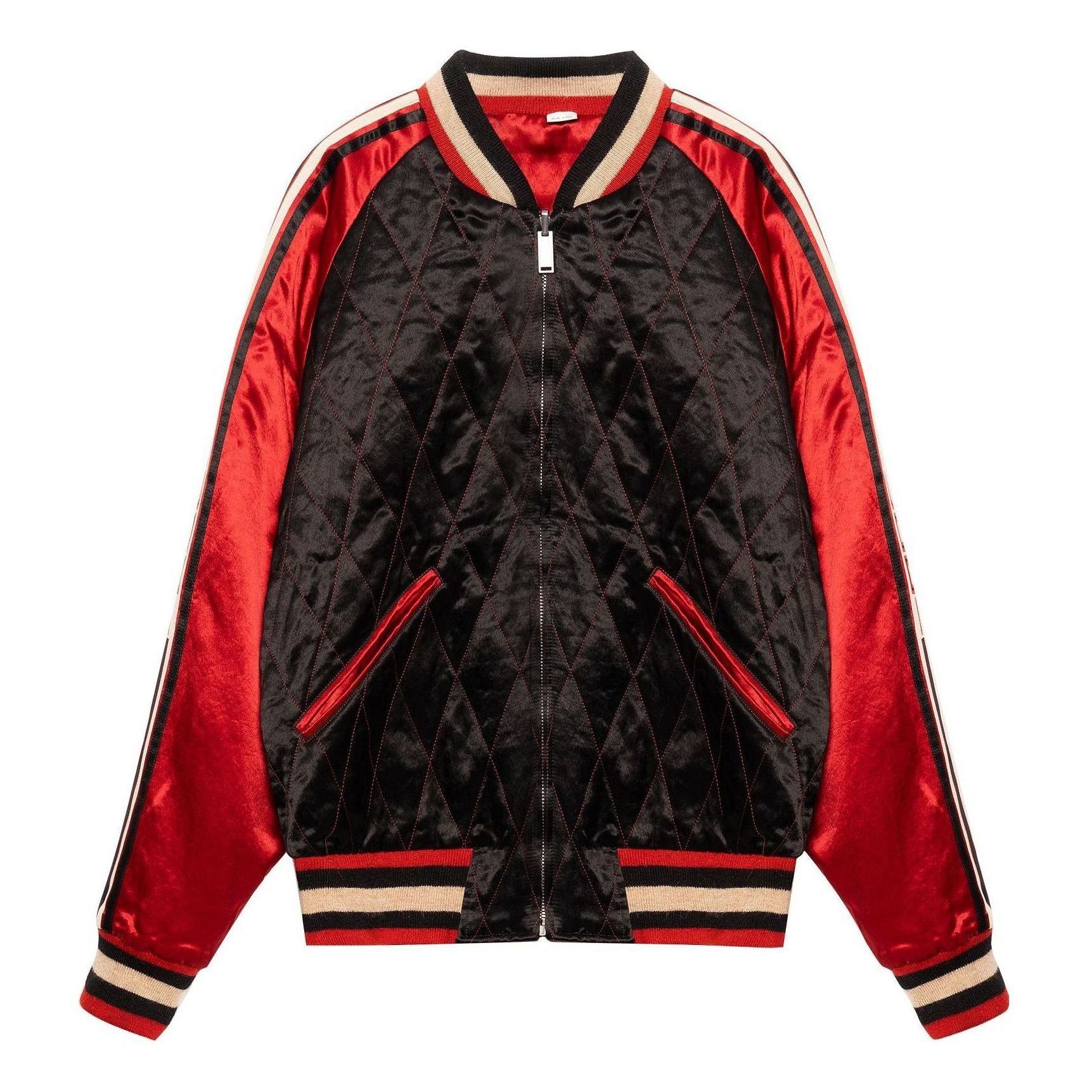Gucci Reversible Acetate Bomber Jacket 'Black Red' 538282-ZAAJ3-1049 sold by KicksCrew