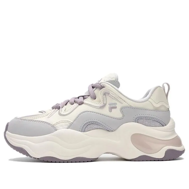 (WMNS) FILA FUSION BUBBLE Platform Sneakers 'White Grey Purple' T12W341301_FGN sold by KicksCrew