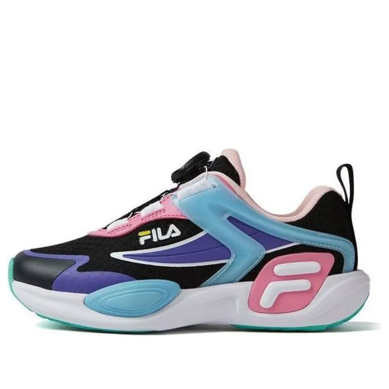 (GS) FILA Athletics Sport Shoes 'Black Purple Blue' K15B312403FNS sold by KicksCrew