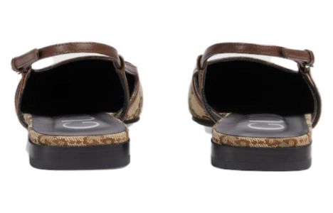 (WMNS) Gucci GG Slingback Ballet Flat 'Beige Ebony' 762420-KY980-9763 sold by KicksCrew