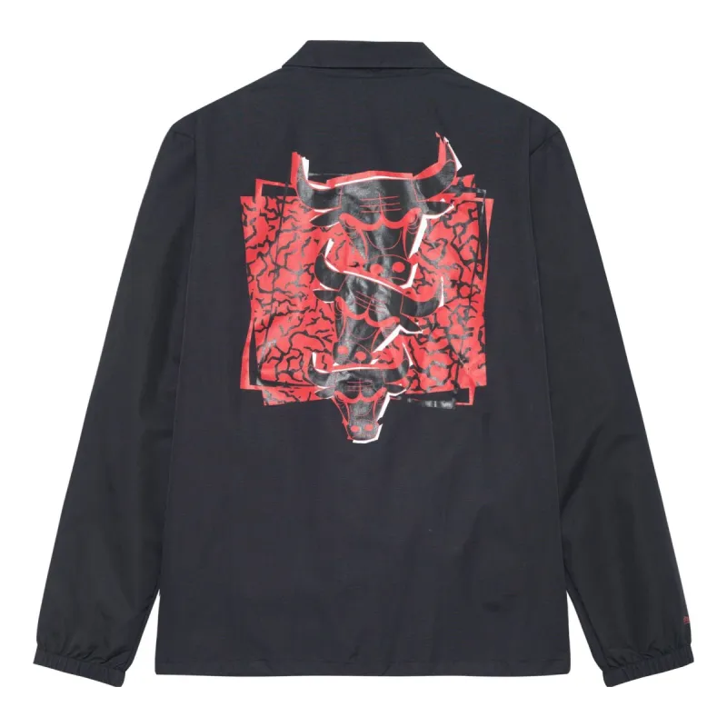 Mitchell & Ness x NBA Chicago Bulls Born And Bred Windbreaker Jacket 'Black' OJSFSH22102-CBUBLCK sold by KicksCrew