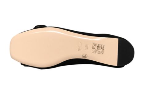 (WMNS) Gucci Marmont Fringe Suede Ballet Flats 'Black' 454299-C2000-1000 sold by KicksCrew