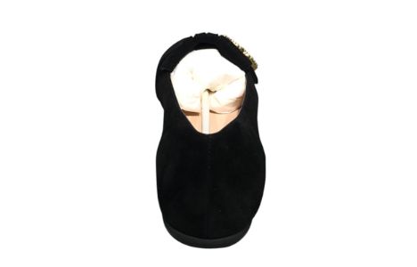(WMNS) Gucci Marmont Fringe Suede Ballet Flats 'Black' 454299-C2000-1000 sold by KicksCrew