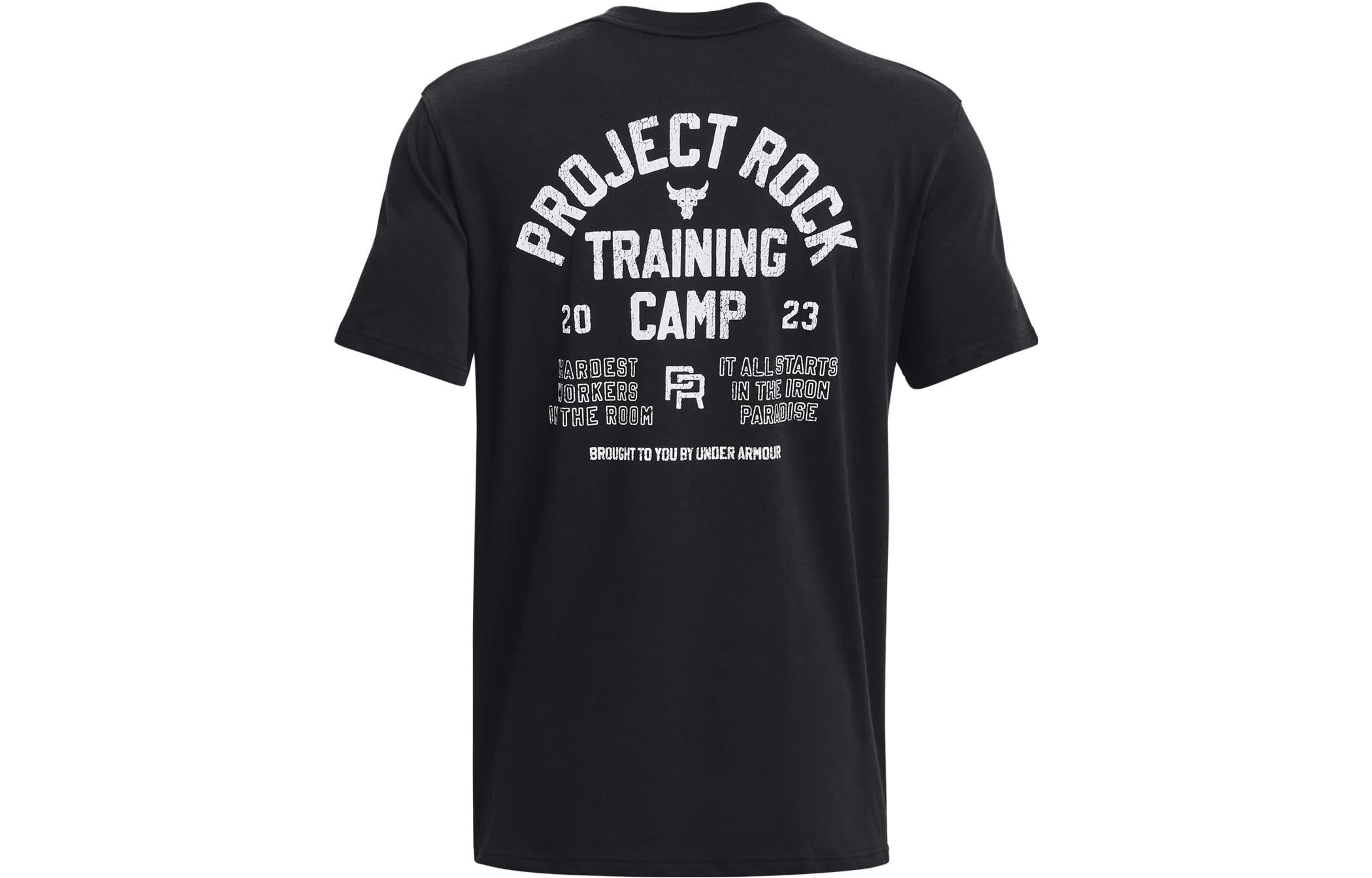 Under Armour Project Rock Training Heavyweight Short Sleeve T-shirt 'Black' 1379114-001 sold by KicksCrew product image thumbnail 2