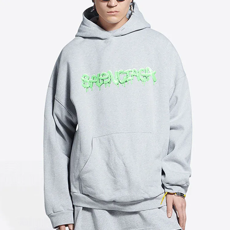 Balenciaga Slime Hoodie Wide Fit 'Grey Green' 674986TLVF21203 sold by KicksCrew product image thumbnail 5