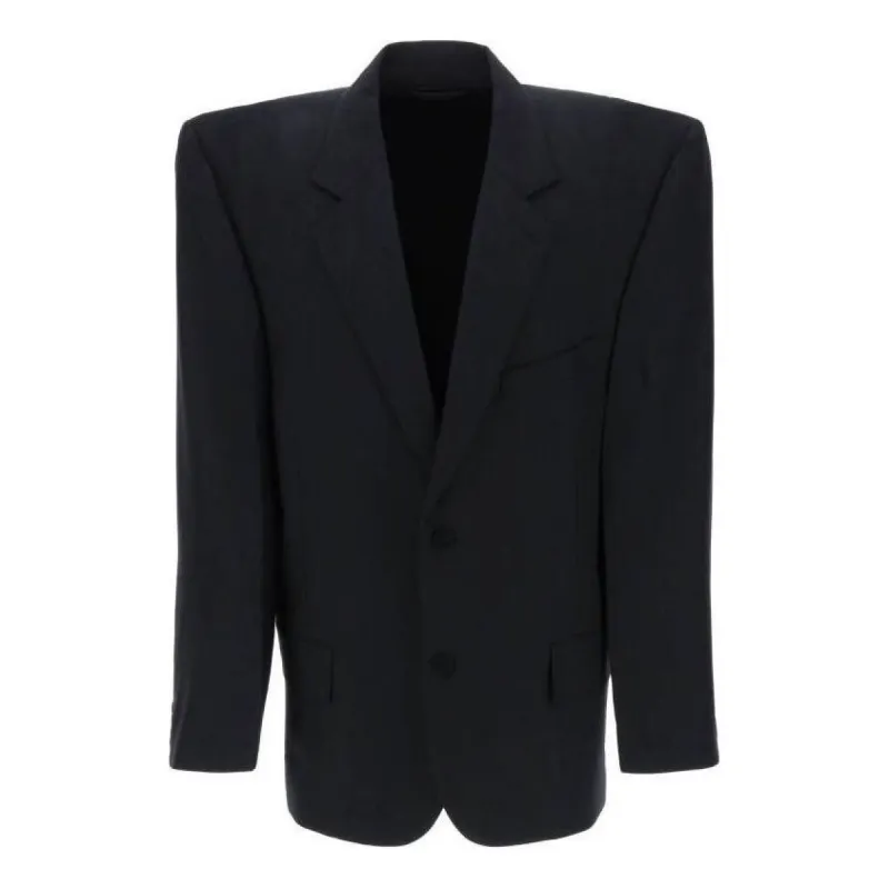 (WMNS) Balenciaga Boxy Jacket 'Black' 790795TKT281000 sold by KicksCrew