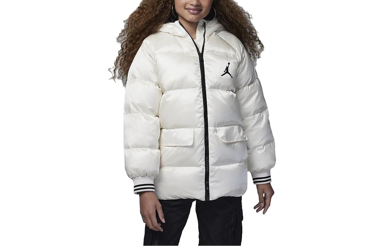(GS) Air Jordan Jumpman Logo Puffer Jacket 'White' FV2746-133 sold by KicksCrew product image thumbnail 2