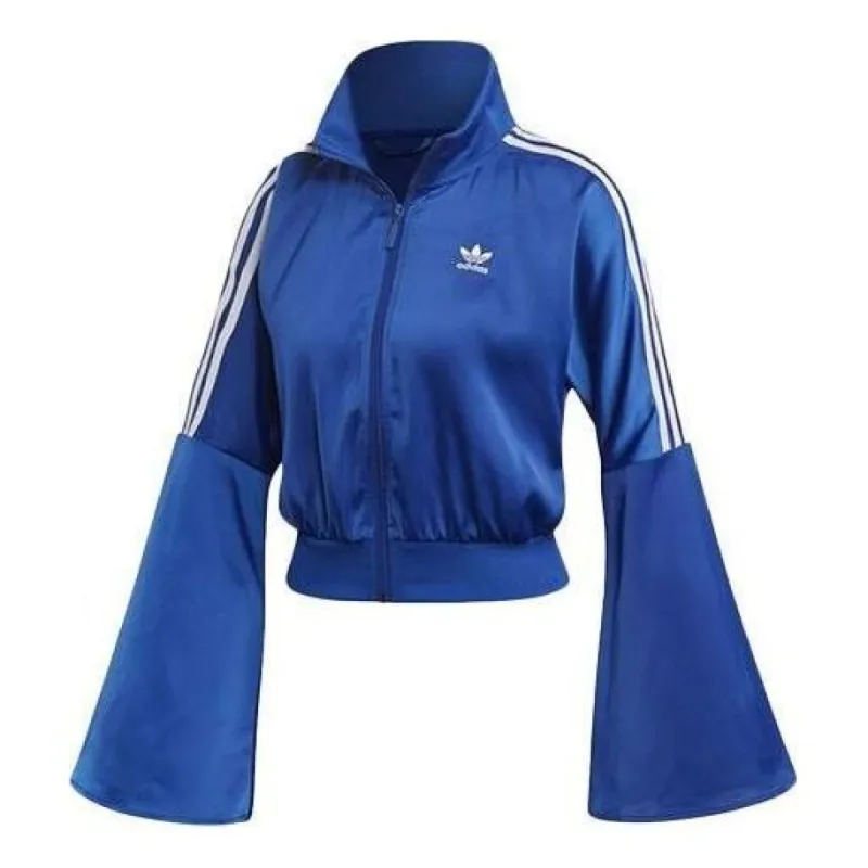 (WMNS) adidas Satin Track Jacket 'Royal Blue' ED4772 sold by KicksCrew