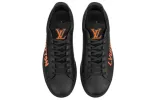 LOUIS VUITTON LV Luxembourg Samothrace Sneakers 'Black with Orange' 1A9JCP sold by KicksCrew