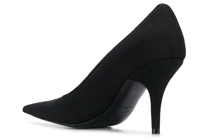 (WMNS) Balenciaga Knife Knit 80mm Pump Heels 'Black' 628602W18021090 sold by KicksCrew product image thumbnail 4