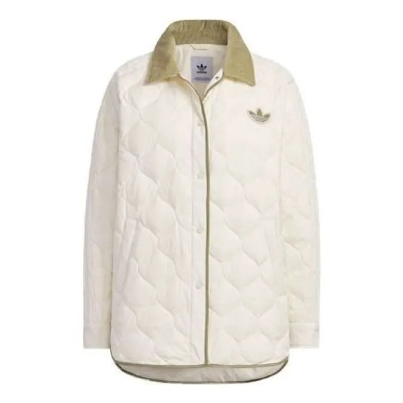 (WMNS) adidas Originals LW Mid Down Jacket 'White' IN0979 sold by KicksCrew