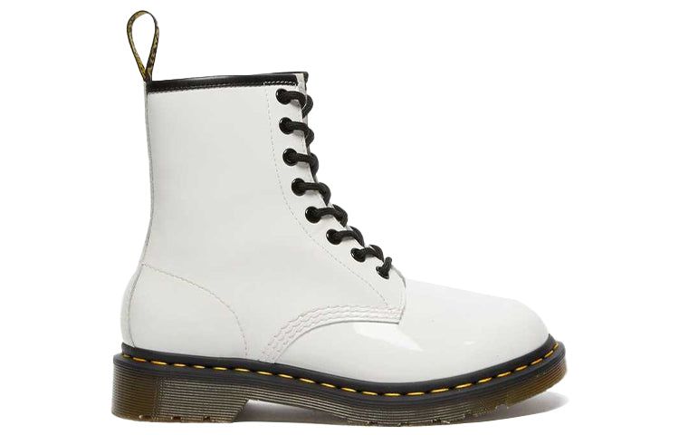 (WMNS) Dr.Martens 1460 Patent Leather Lace Up Boots 'White' 11821104 sold by KicksCrew product image thumbnail 2