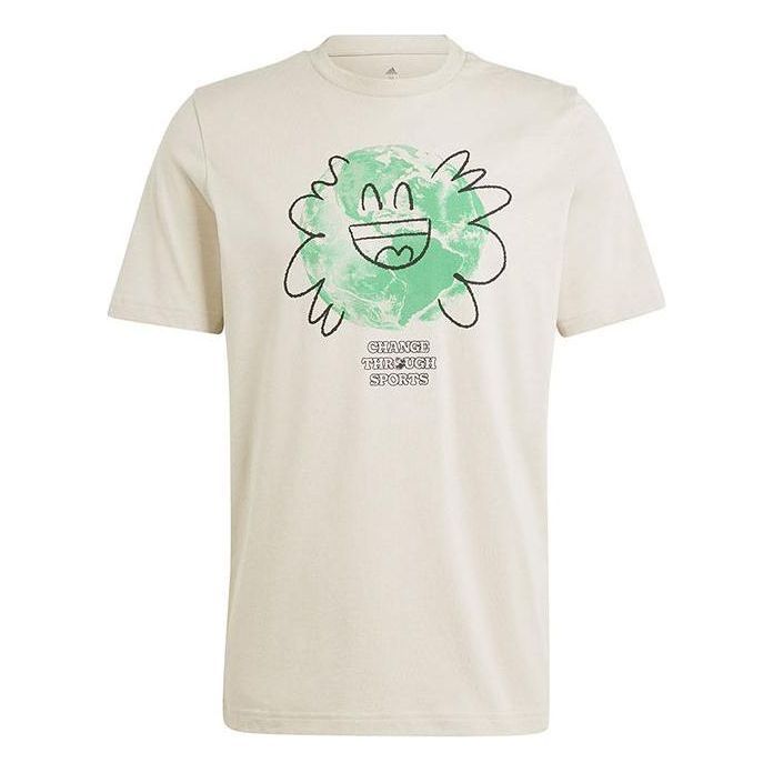 adidas Sportswear Change Through Sports Earth T-Shirt 'Beige Green' IL5407 sold by KicksCrew