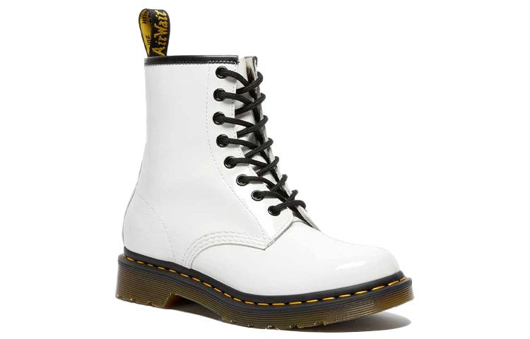 (WMNS) Dr.Martens 1460 Patent Leather Lace Up Boots 'White' 11821104 sold by KicksCrew product image thumbnail 3