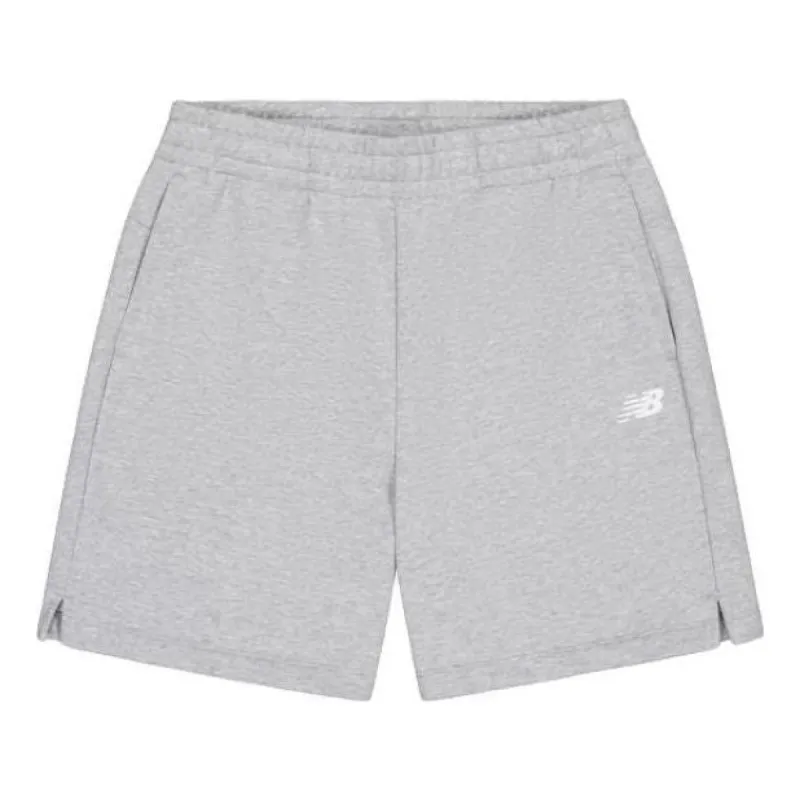 (WMNS) New Balance NB Logo Cotton Short 'Grey' AWS42301-GHM sold by KicksCrew