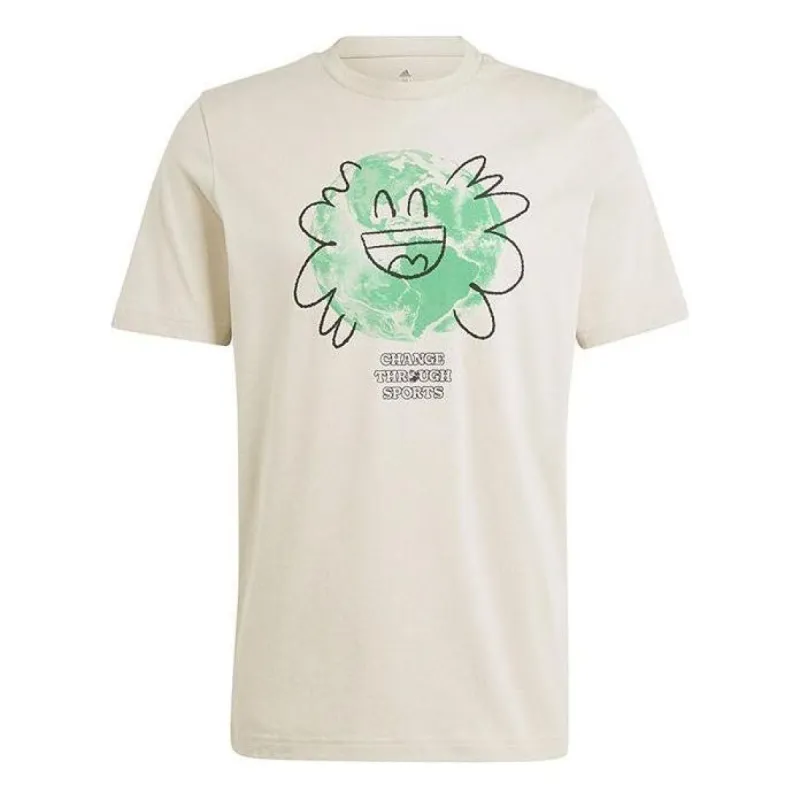 adidas Sportswear Change Through Sports Earth T-Shirt 'Beige Green' IL5407 sold by KicksCrew