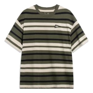 Li-Ning Counterflow Striped T-shirt 'Olive Beige' AHST603-6 sold by KicksCrew