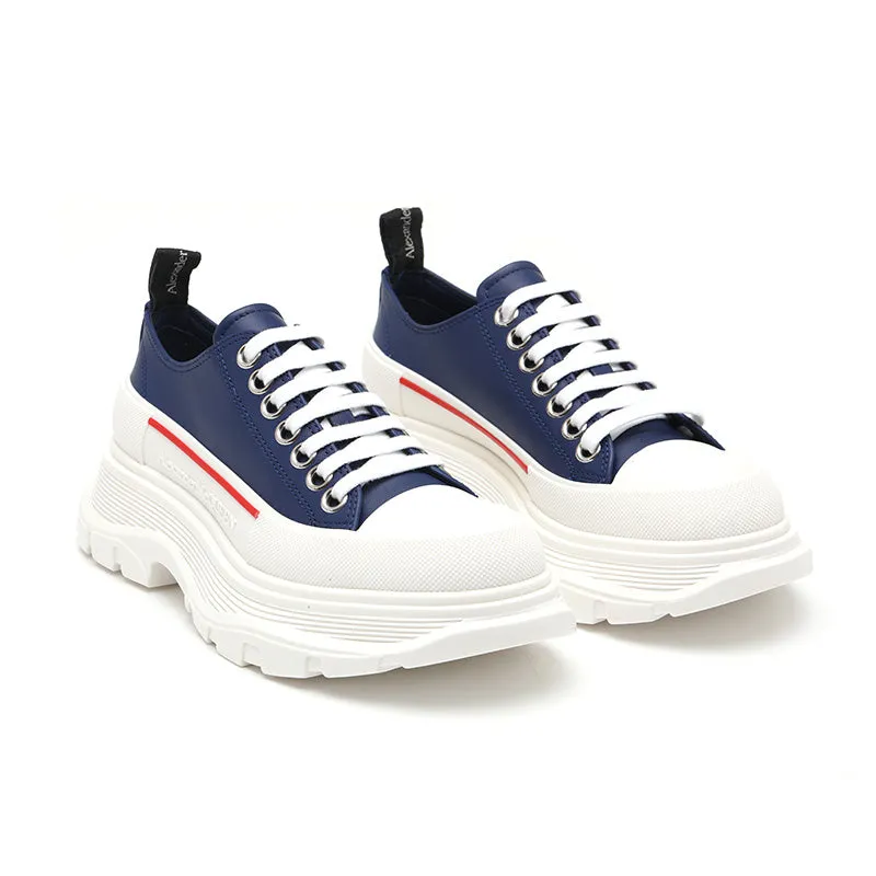 (WMNS) Alexander McQueen Tread Slick Sneakers 'Navy White Red' 702042WHZ624687 sold by KicksCrew product image thumbnail 3