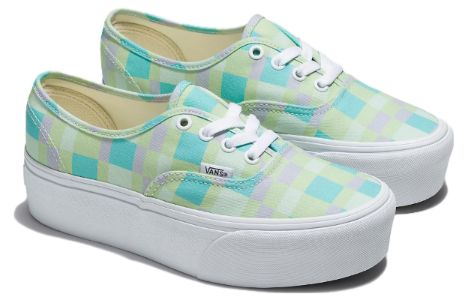 (WMNS) Vans Authentic Pastel Picnic Stackform Shoes 'Green White' VN0A5KXXPP5 sold by KicksCrew