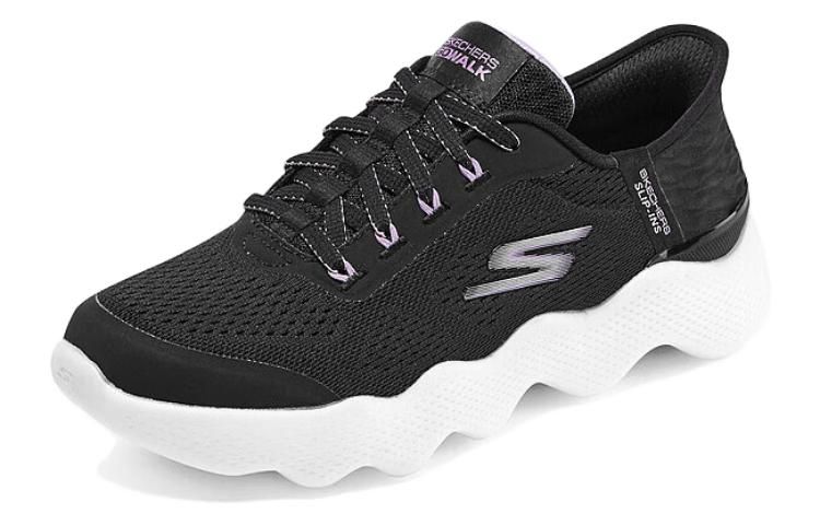 (WMNS) Skechers GO WALK Massage Fit 'Black Lavender' 124916-BKLV sold by KicksCrew product image thumbnail 3
