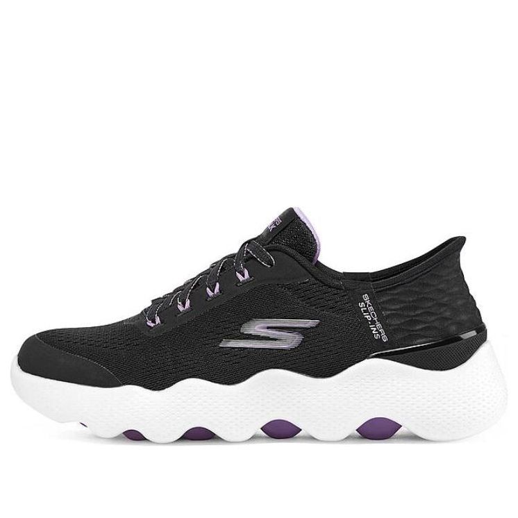 (WMNS) Skechers GO WALK Massage Fit 'Black Lavender' 124916-BKLV sold by KicksCrew