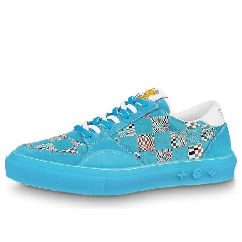 LOUIS VUITTON Ollie Sneakers 'Blue Plaid Monogram' 1A8Q55 sold by KicksCrew