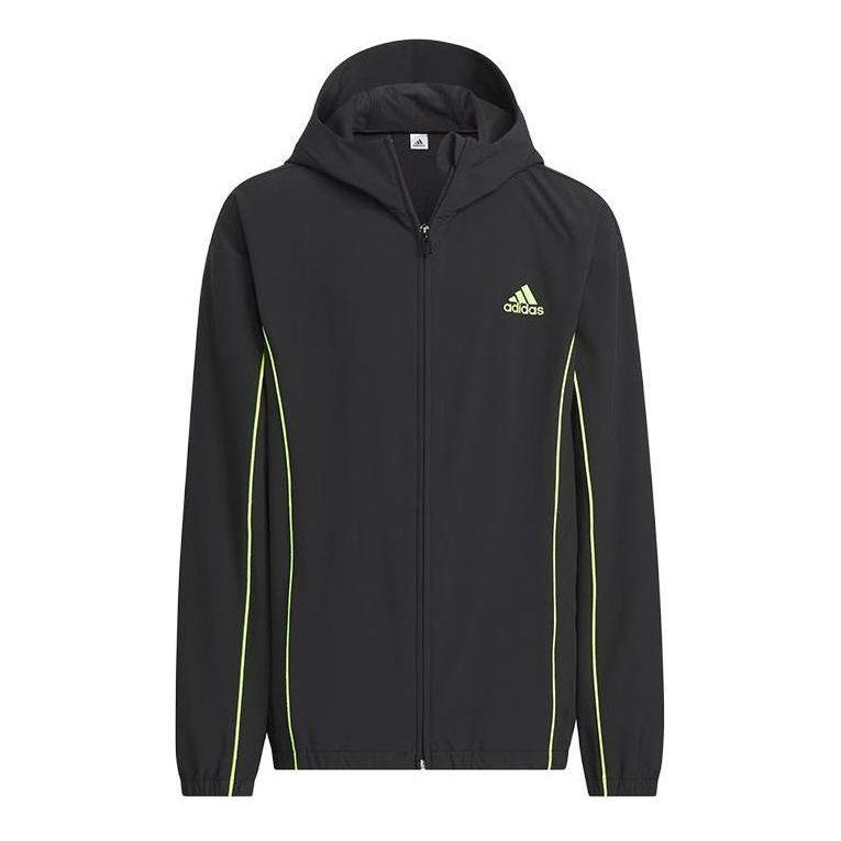 (GS) adidas Sportswear Express Jacket 'Black Green' IQ1276 sold by KicksCrew