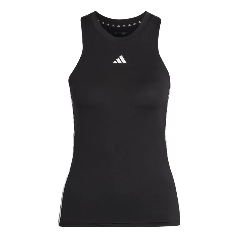 (WMNS) adidas Aeroready Train Essentials Regular 3-Stripes Tank Top Asia Sizing 'Black White' HR7815 sold by KicksCrew