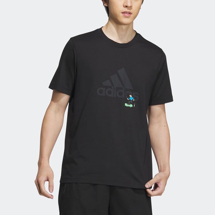 Adidas Graphic Logo T-Shirts 'Black' IA8155 sold by KicksCrew product image thumbnail 2