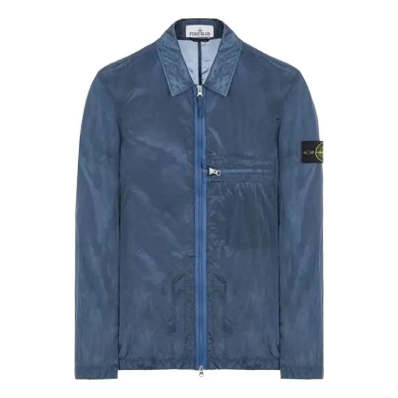 STONE ISLAND Metal Overshirt 'Dark Blue' 781510919-V0024 sold by KicksCrew