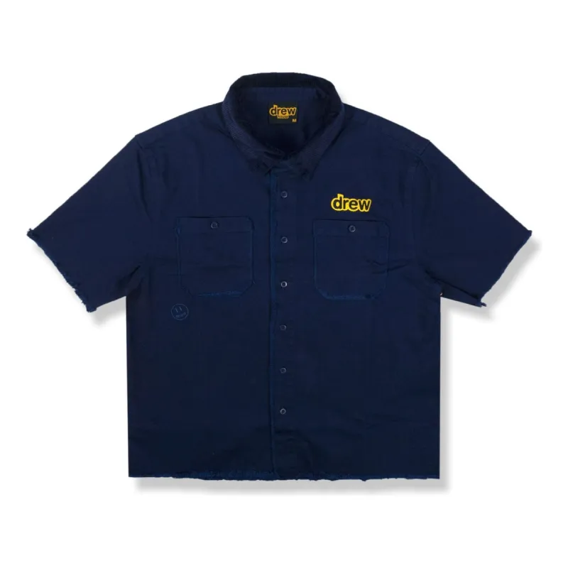 Drew House Stretch Twill Shirt 'Navy' DR-FW20-184 sold by KicksCrew
